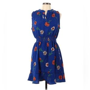Sweet Rain Sleeveless royal blue floral-print knee-length dress - Size XL